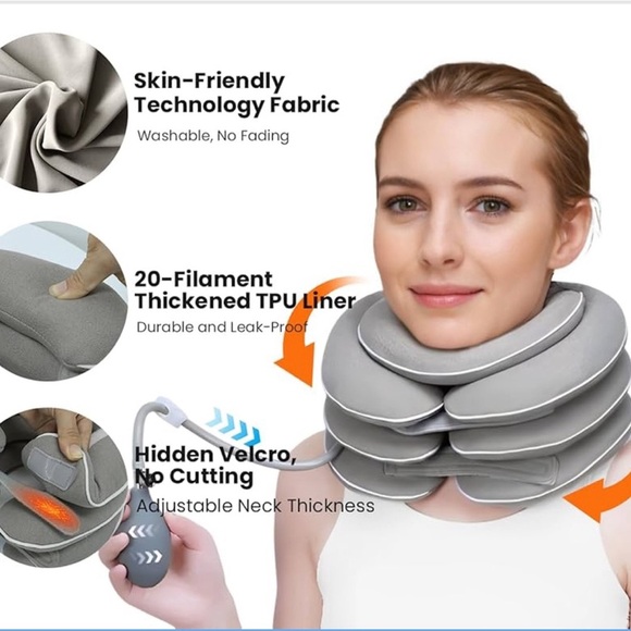 NWT Neck stretcher with neck brace color gray - Picture 3 of 11